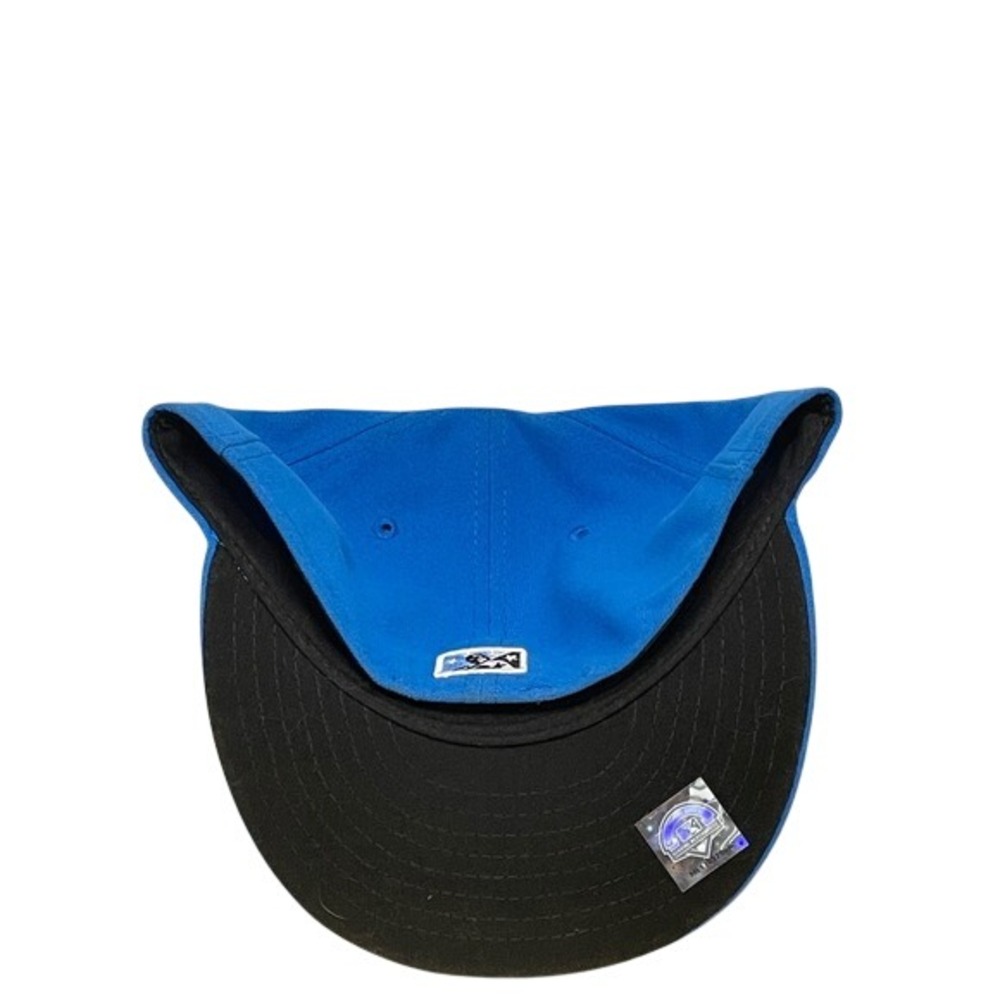 New Era 59FIFTY MiLB Blue Fitted Baseball Hat Size 8 Flat Bill Cap - Picture 3 of 4